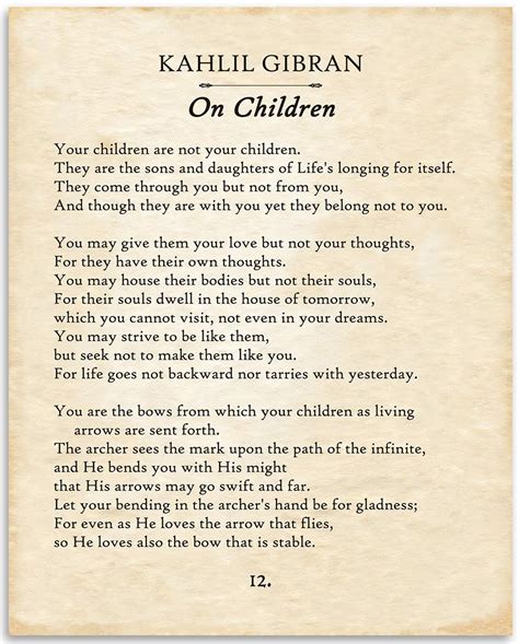 kahlil gibran on children poem